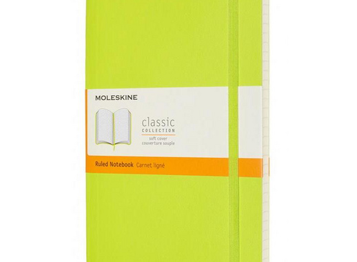 Блокнот Moleskine Classic Soft Large A5 120 листов в линейку салатовый на сшивке (130x210 мм)